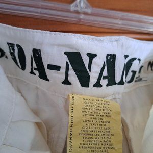 LEAVING POSHMARK NWOT Da Nang women's white silk & cotton cargo pants